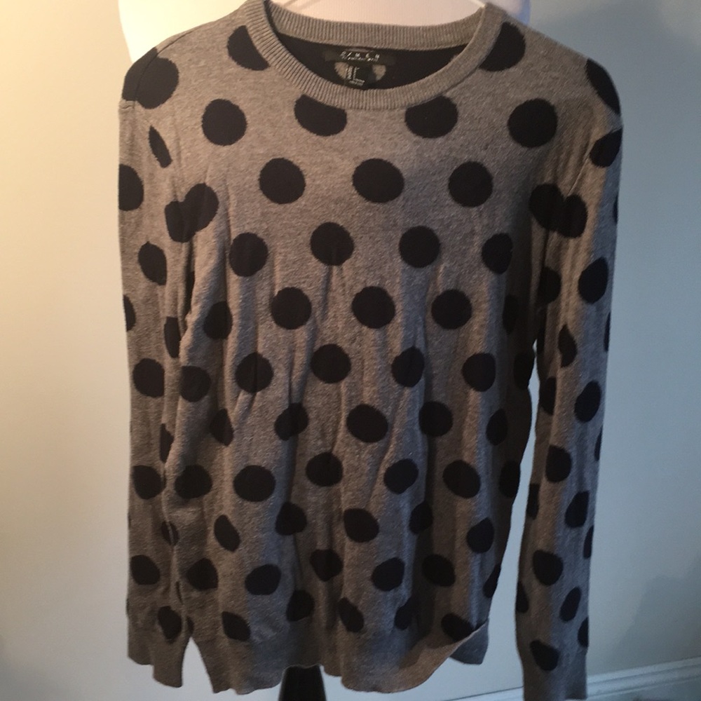 *21MEN Gray and navy sweater
